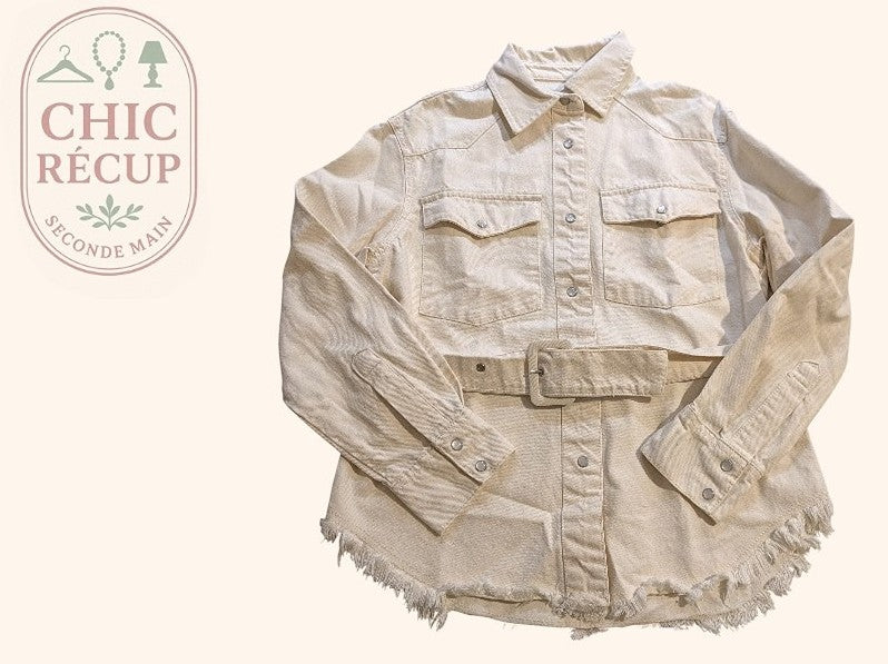 Veste En Jean Bershka - Xs - Beige - Shbad-75