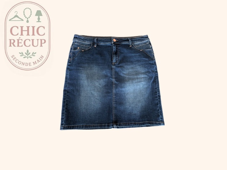 Jupe en jean Grain de Malice - 42 - Bleu - Denim