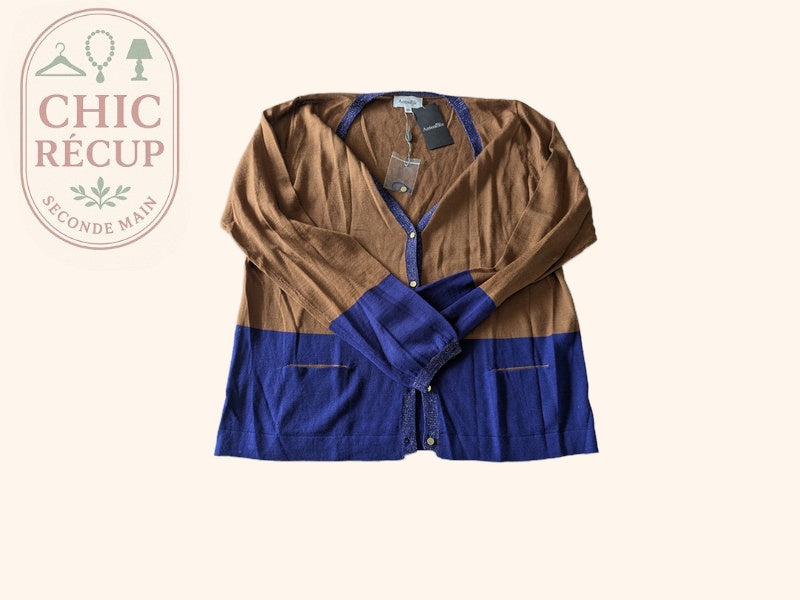 Gilet Antonelle - 50 - Marron et Violet - Flers