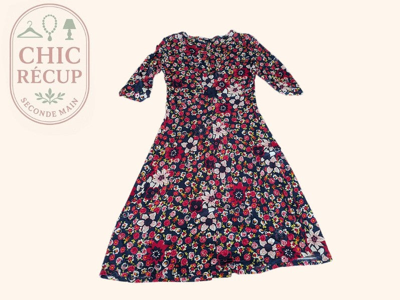 Robe midi Twin-set - Xl - Bleu marine - Floral