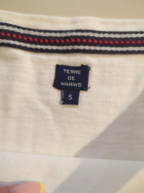 Blouse - Terre De Marins - 42 - Blanc / Marine - Qubur-148