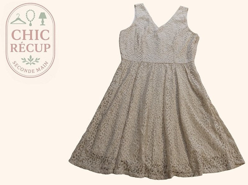Robe D'ete Vero Moda - M - Crème - Codia-05