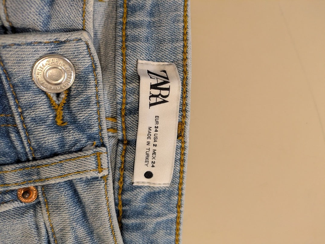 Jeans Skinny Zara - T34 - Bleu Clair - Vabar-29