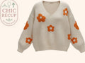 Pull D'hiver Made In Italy - L - Crème/orange - Lubel-44