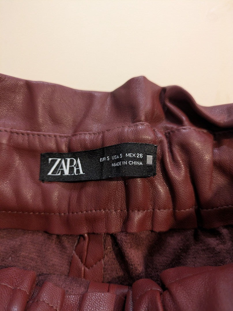 Mini-jupe Zara - S - Bordeaux - Mache-41