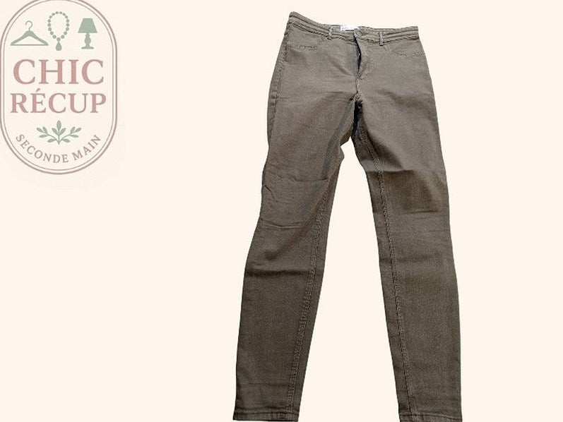 Jeans Skinny Zara - 42 - Kaki - Paval-54