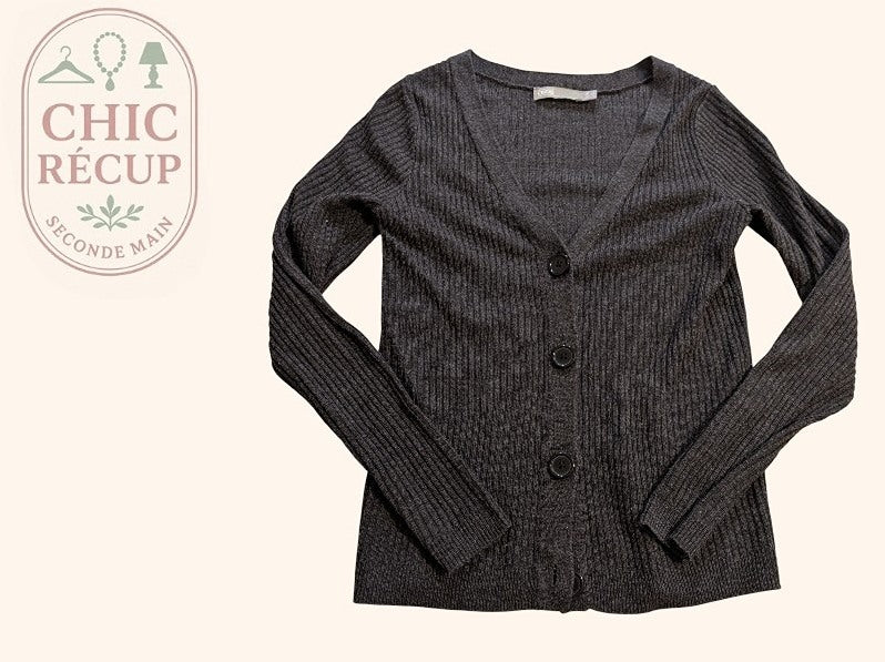 Cardigan Asos - Xs - Gris - Vabar-16