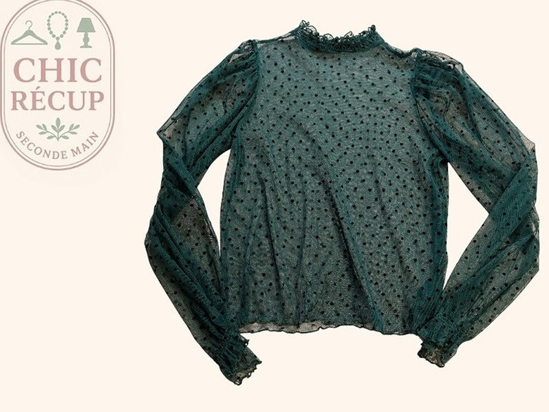 Blouse Manches Longues Pimkie - Xs - Vert Foncé - Lépas-6