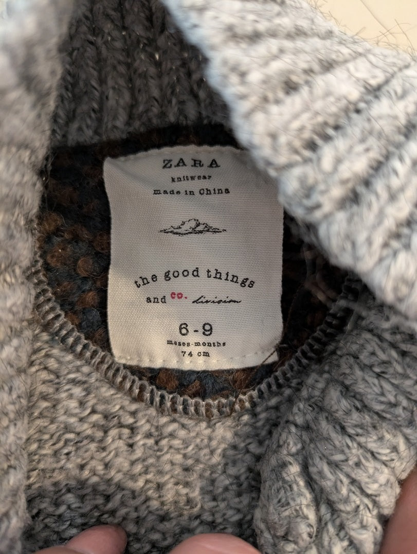 Gilet Zara - 6-9 Mois / 68 cm - Gris - Erbul-44