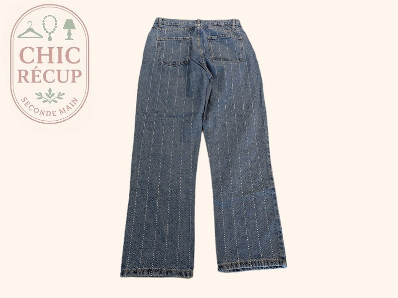 Jeans Droit Rita Ora - 38 - Bleu - Evvio-19