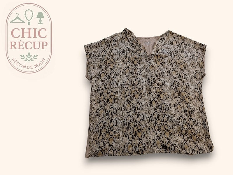 Blouse Camaïeu - M - Beige - Qubur-98