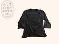 Blouse Cassis - M - Noir - Cache-cœur
