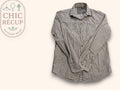 Chemise Unie Olly Gan - S - Gris, Blanc - Ayzan-98