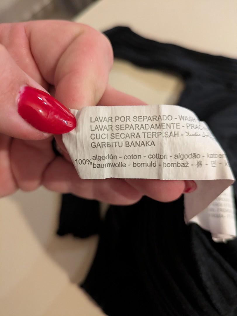 Pull Zara - S - Noir - Côtelé 100% coton