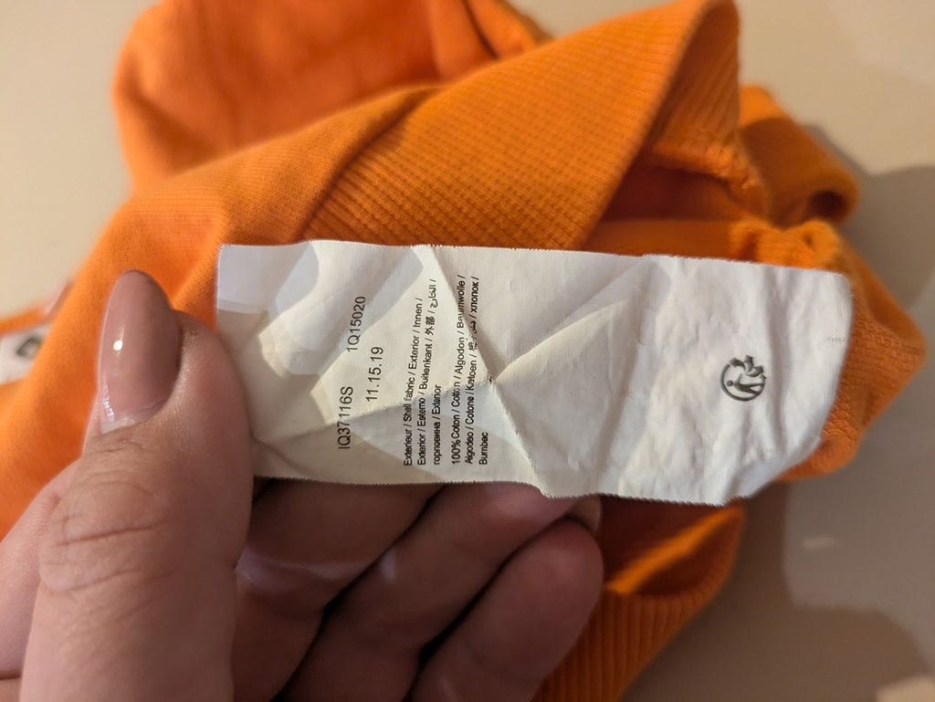 Sweat orange bébé 12 mois Grain de Blé