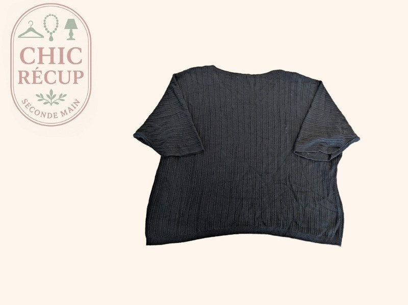 Pull X.d.z. Moda - M - Noir - Maille Fine