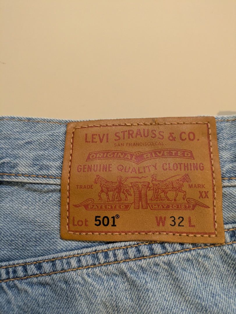 Short en jean Levi's - W32 - Bleu clair - 501