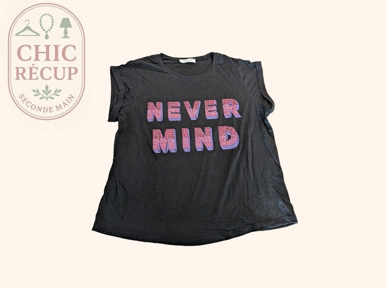 T-shirt Promod - Xl - Noir - Never Mind