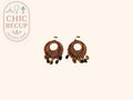 Boucle D'oreille Sans Marque - M - Marron - Lubel-54
