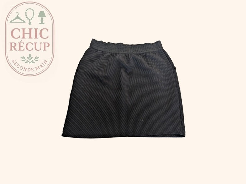 Jupe courte Naf Naf - 38 - Noir - Jupe patineuse