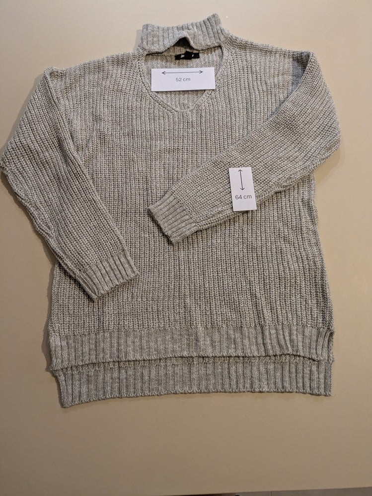 Pull Col Roule Jennyfer - S - Gris - Chpav-24
