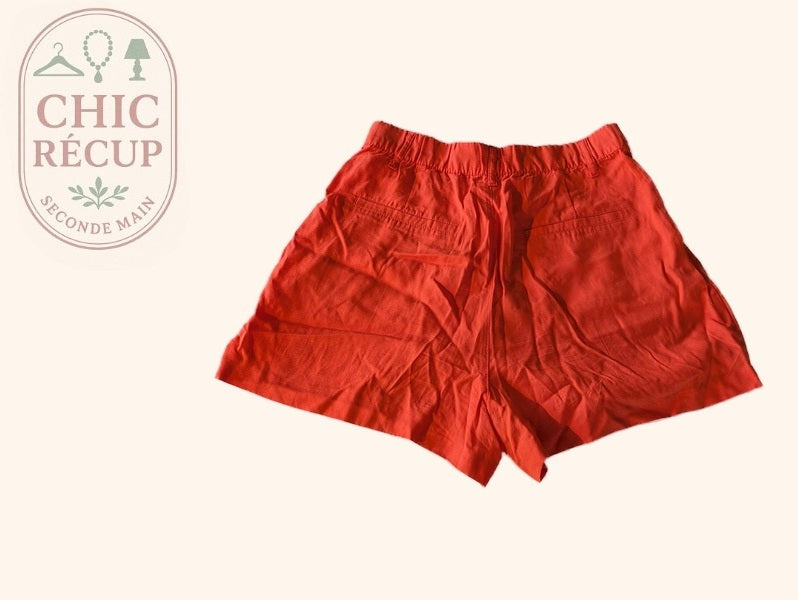 Short Taille Haute Zara - S - Orange - Yuark-03