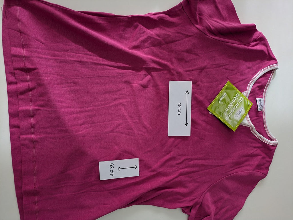 T-shirt Biorelle - L - Rose - 100% Coton