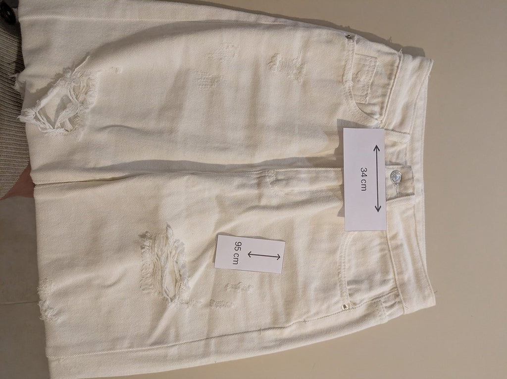Jeans Troue Shein - Xs - Blanc - Lépas-9