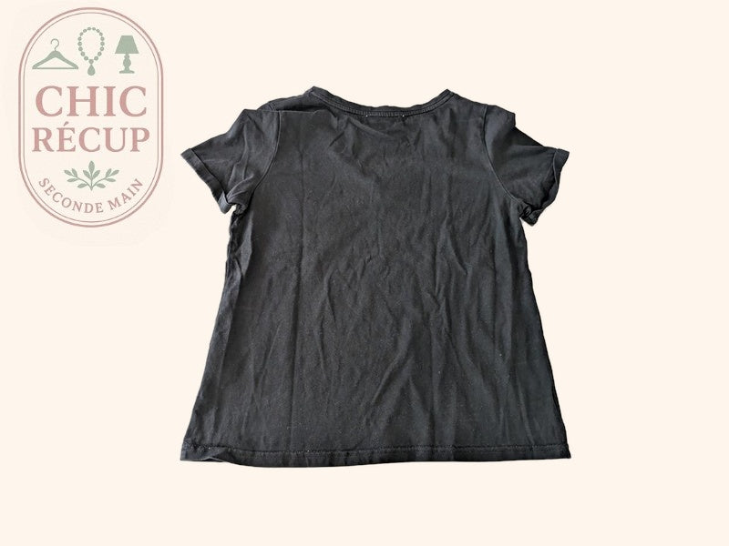 T-shirt col V Charlior - S - Noir - 911065