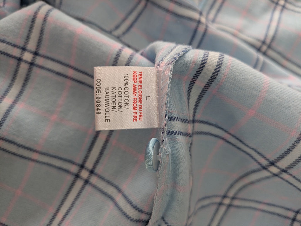 Chemise de nuit Damart - L - Bleu - Carroyée