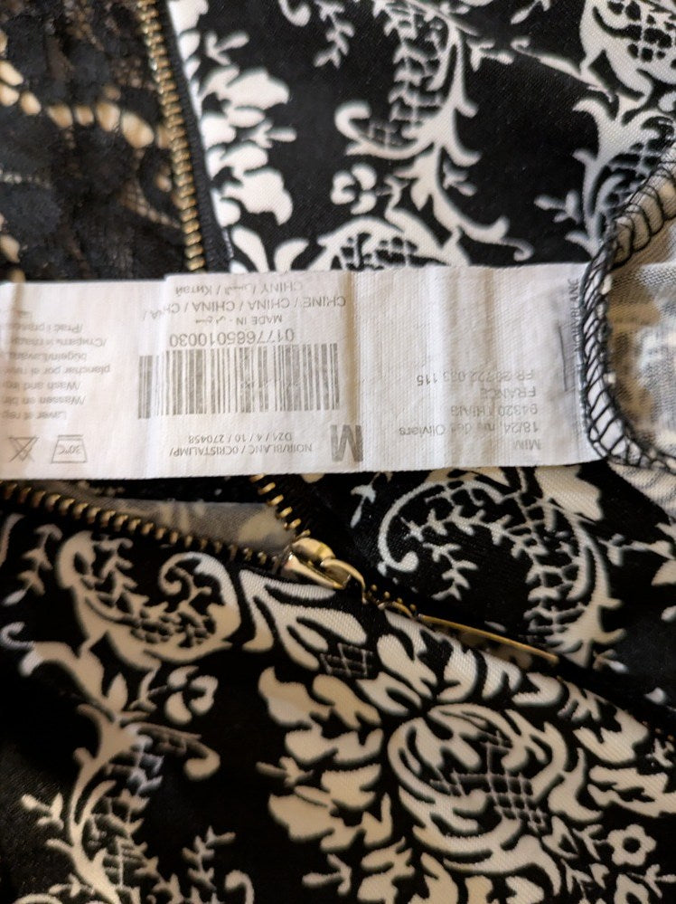 Blouse Mim - M - Noir, Blanc - Qubur-78