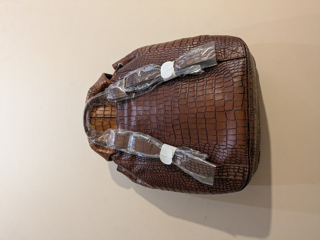 Sac à dos Piquadro - Taille unique - Marron - Croco