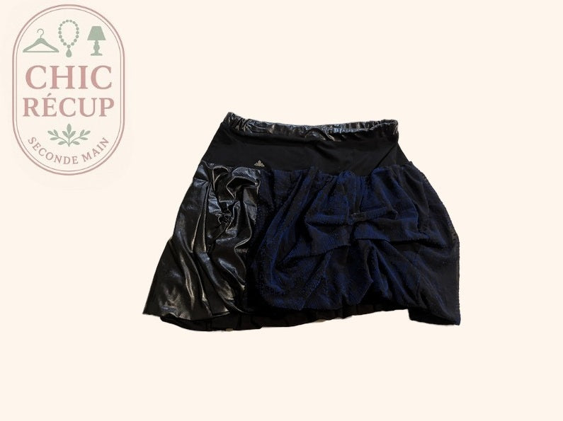 Jupe mini La mode est à vous - 44 - Noir/bleu