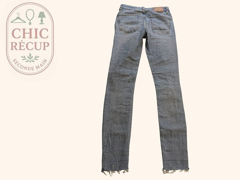Jeans Skinny Zara - T34 - Bleu Clair - Vabar-29