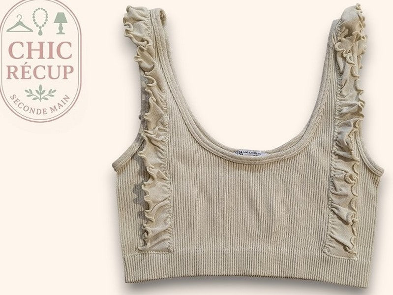 Haut Court Zara - S - Crème - Amfat-21
