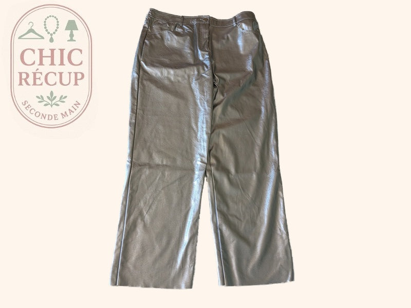 Pantalon Large New Look - 44 - Argenté - Brhal-135