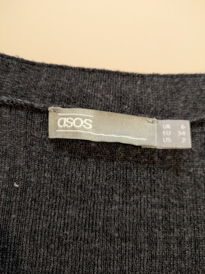 Cardigan Asos - Xs - Gris - Vabar-16