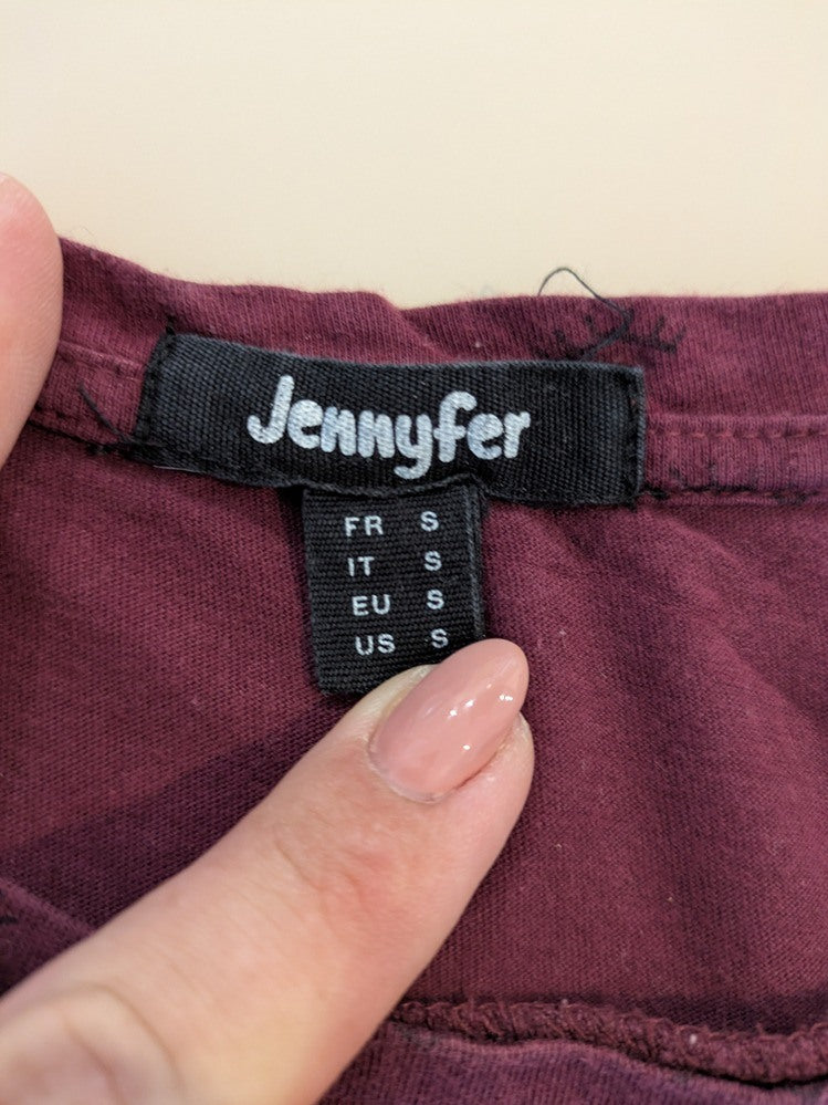 T-shirt Jennyfer - S - Bordeaux - Chpav-17