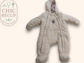 Combinaison bébé chaude et douce avec capuche