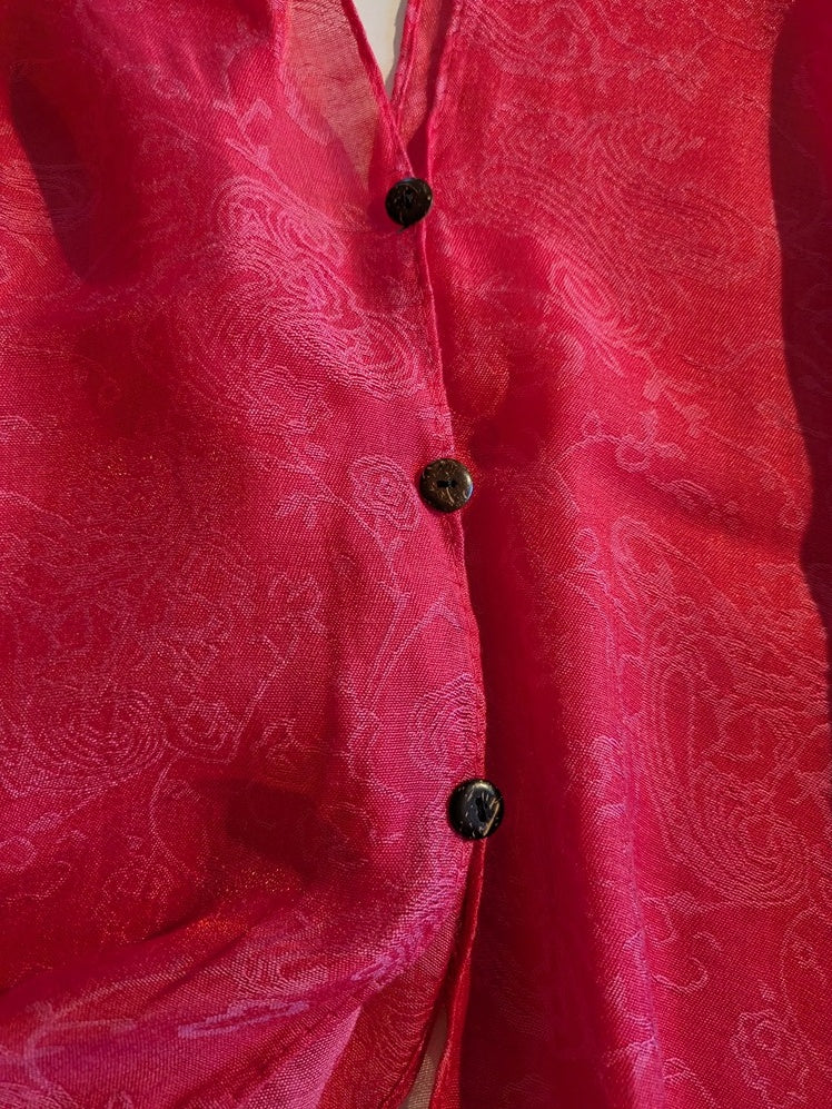 Écharpe Soie Sans Marque - Taille Unique - Rouge - Brhal-98