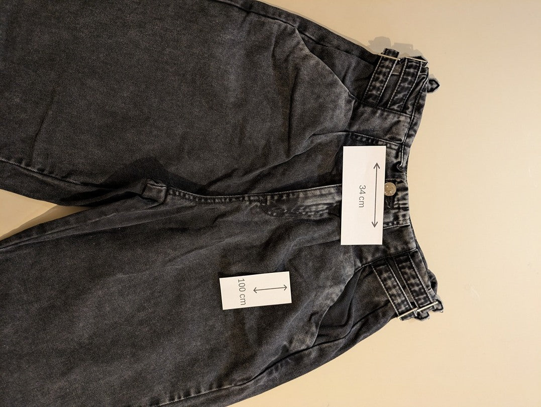 Jeans Evase Bershka - 36 - Noir - Shbad-114