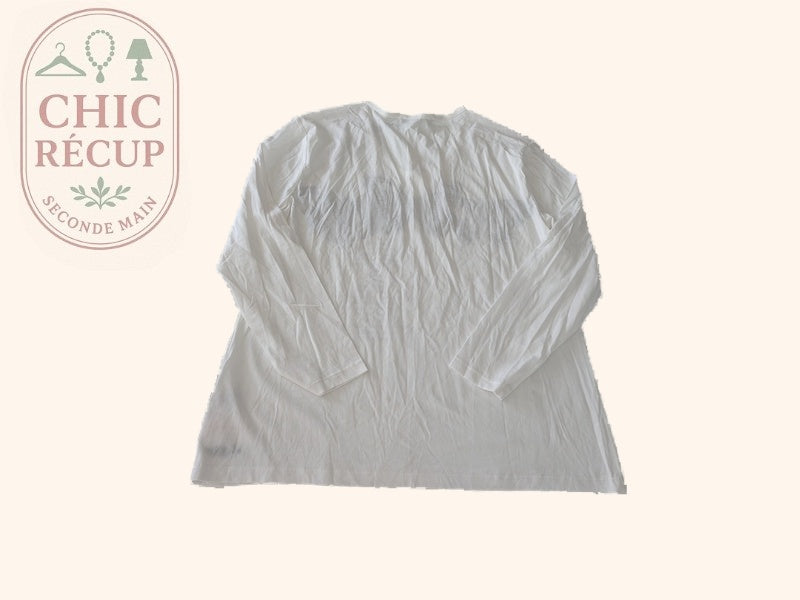 T-shirt manches longues Oui - 48 - Blanc - Papillon