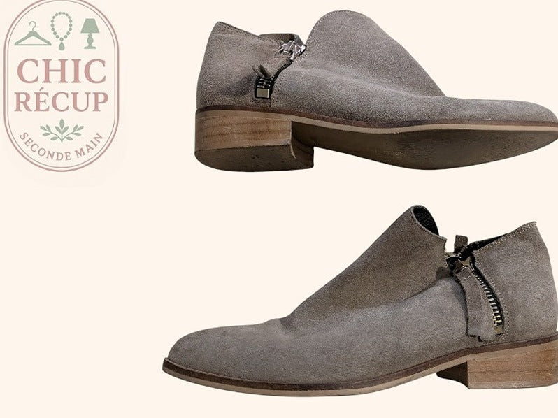 Bottines Tresor - 39 - Gris - Olhat-85