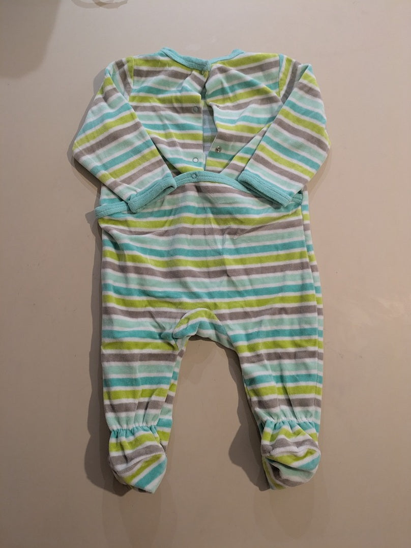 Lot 3 pyjamas bébé Premaman 12m rayé et uni