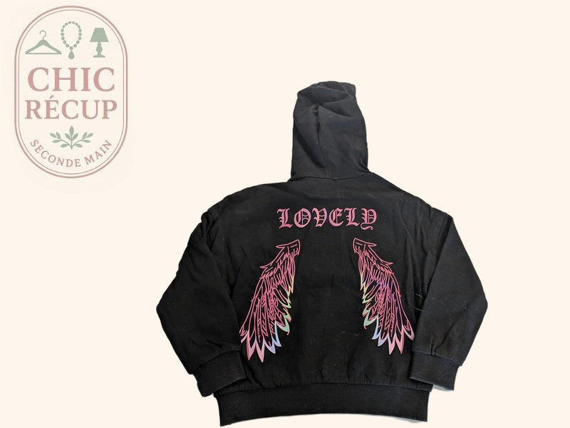 Sweat À Capuche Shein - 8 Ans - Noir - Audeb-02