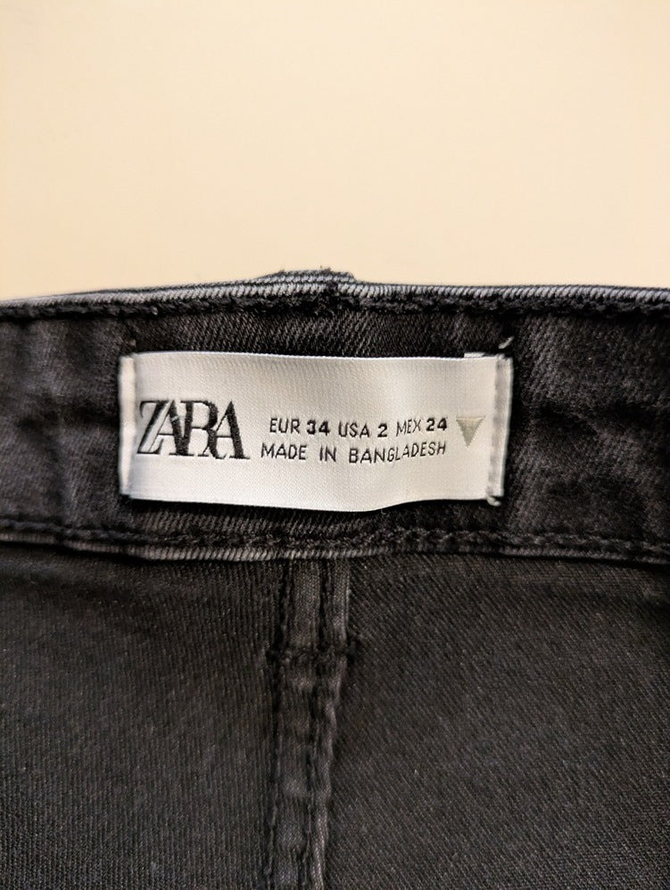 Jeans Skinny Zara - Xs - Gris - Qubur-105