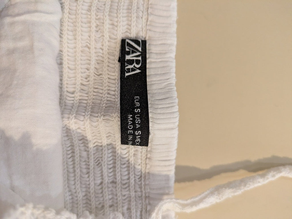 Top Court Zara - S - Blanc - Mache-43