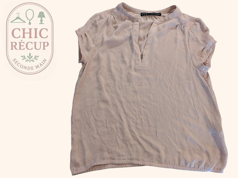 Blouse Zara Basic - M - Crème - Anbou-12