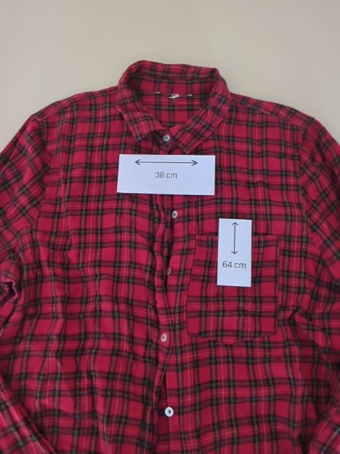 Chemise Sans marque - S - Rouge - Carreaux