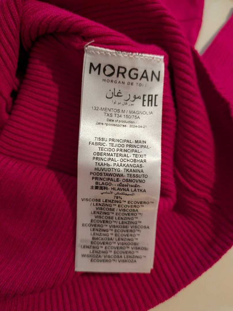 Pull Morgan - Xs - Rose - Col Roulé